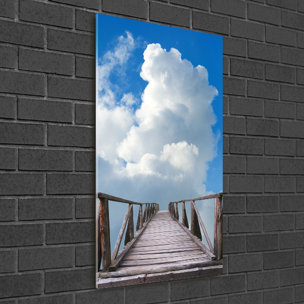 Glasbild vertikales Der Weg zum Himmel