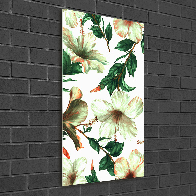 Bild aus glas vertikales Hibiskus