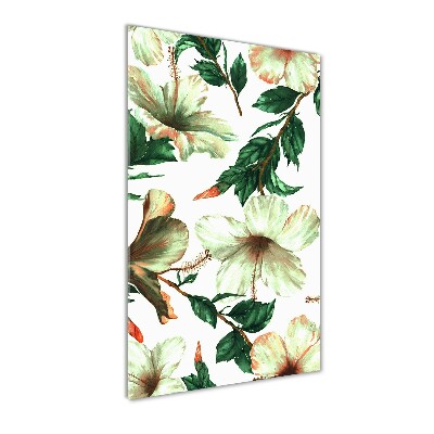 Bild aus glas vertikales Hibiskus