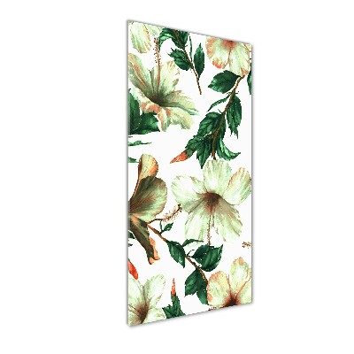 Bild aus glas vertikales Hibiskus