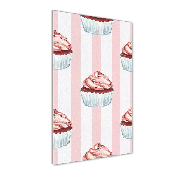 Foto auf glas vertikales Cupcakes