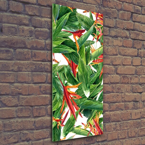 Bild aus glas vertikales Strelitzia reginae