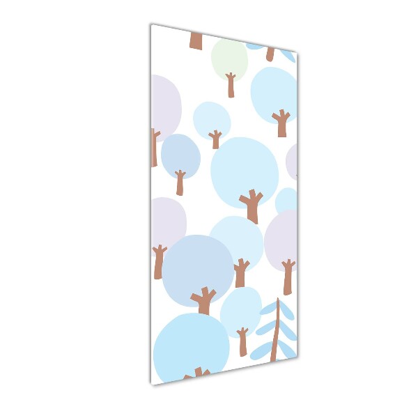 Glasbild vertikales Bäume