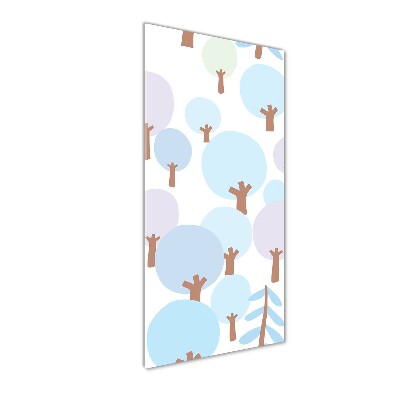 Glasbild vertikales Bäume