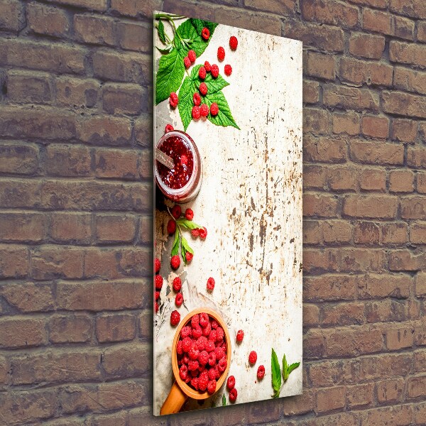 Foto auf glas vertikales Himbeermarmelade