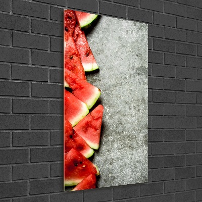Glasbild vertikales Wassermelone