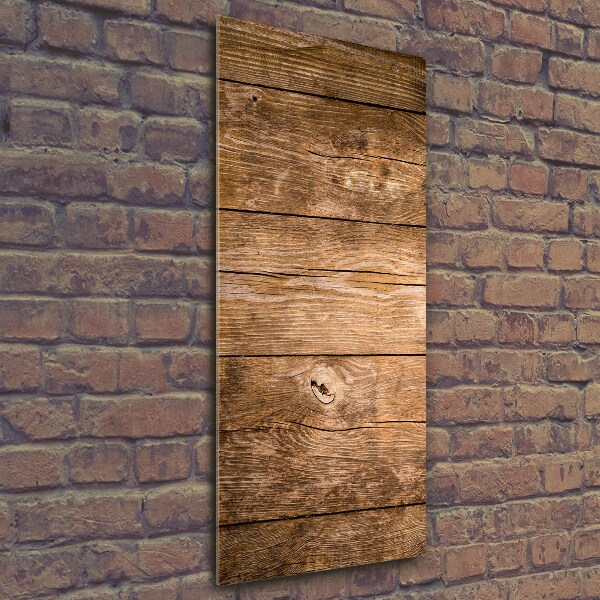 Bild aus glas vertikales Holzhintergrund