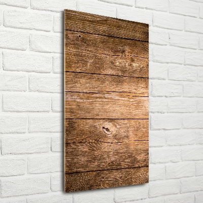 Bild aus glas vertikales Holzhintergrund