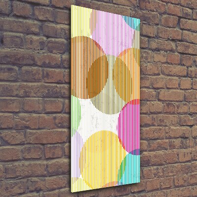 Foto auf glas vertikales Farbige Kreise