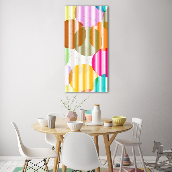 Foto auf glas vertikales Farbige Kreise