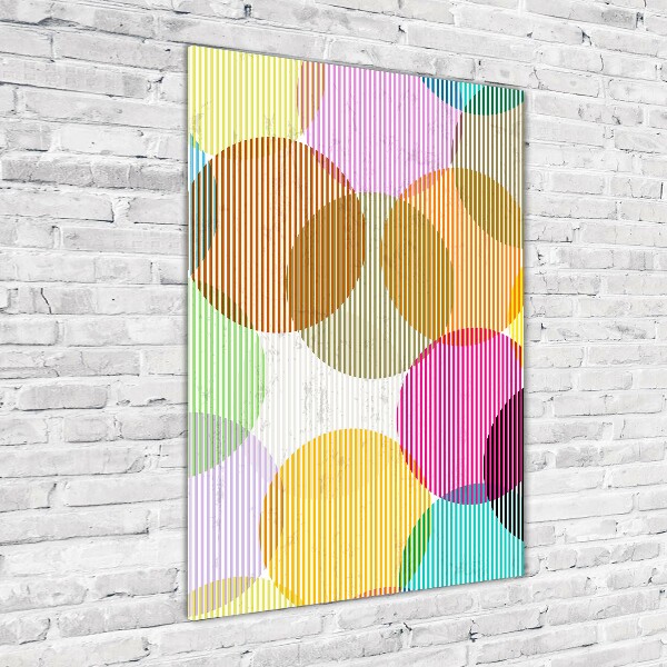 Foto auf glas vertikales Farbige Kreise