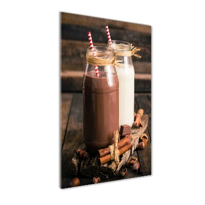 Glasbild vertikales Milchshakes