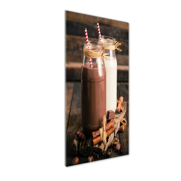 Glasbild vertikales Milchshakes