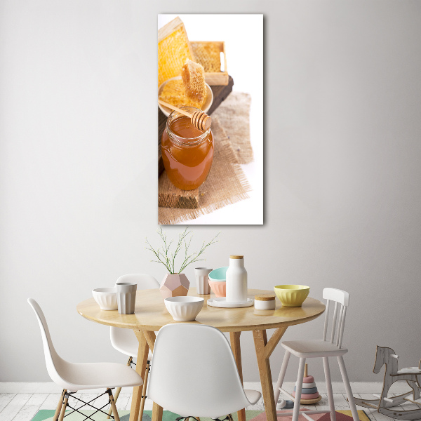 Bild aus glas vertikales Honigwaben