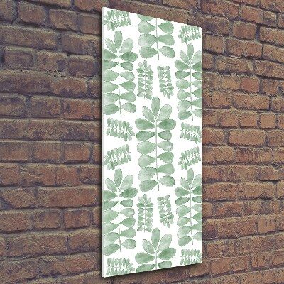 Bild aus glas vertikales Eukalyptusblätter