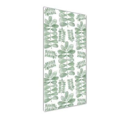 Bild aus glas vertikales Eukalyptusblätter