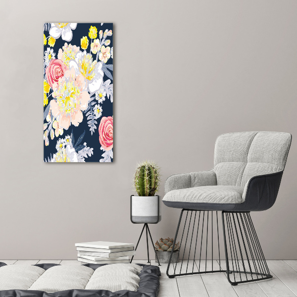 Foto auf glas vertikales Ein Blumenstrauß