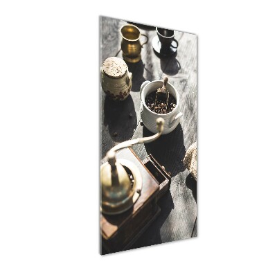 Bild aus glas vertikales Kaffeemühle