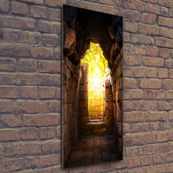 Glasbild vertikales Die Schlosskeller