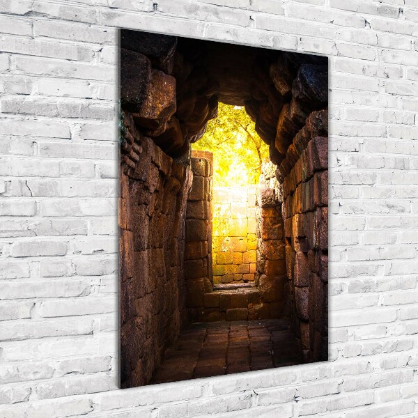 Glasbild vertikales Die Schlosskeller