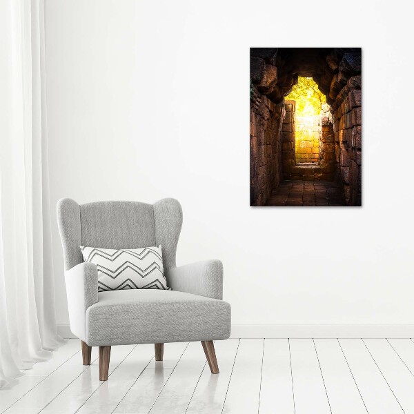 Glasbild vertikales Die Schlosskeller