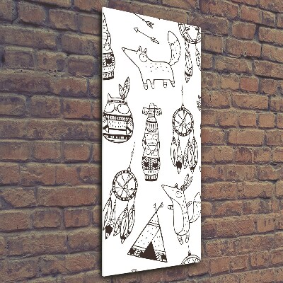 Bild aus glas vertikales Indischer Hintergrund