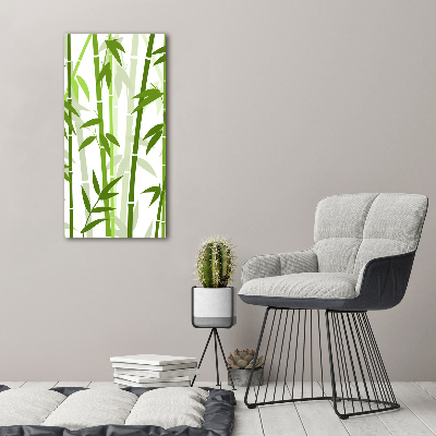 Glasbild vertikales Bambus