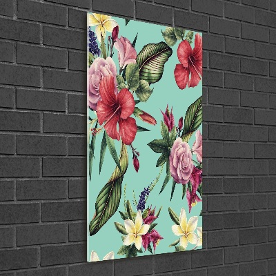 Bild aus glas vertikales Hawaiianisches Muster