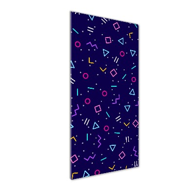 Glasbild vertikales Geometrischer Hintergrund