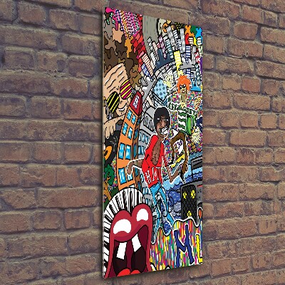 Bild aus glas vertikales Musikalische Collage