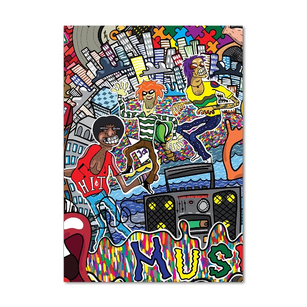 Bild aus glas vertikales Musikalische Collage