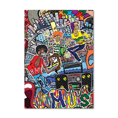 Bild aus glas vertikales Musikalische Collage