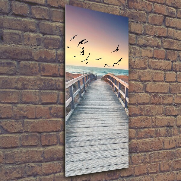 Foto auf glas vertikales Weg zum Strand