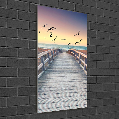 Foto auf glas vertikales Weg zum Strand