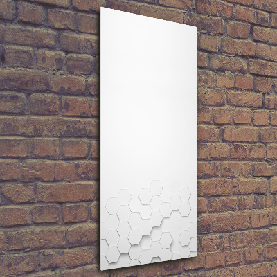 Bild aus glas vertikales Sechsecke Hintergrund