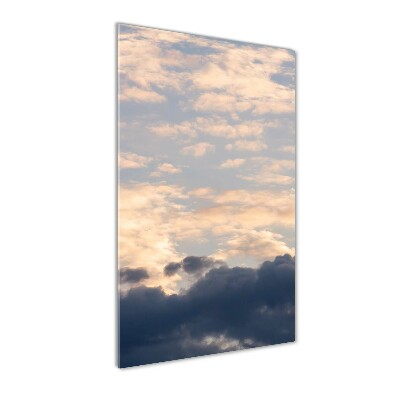 Bild aus glas vertikales Wolken am Himmel