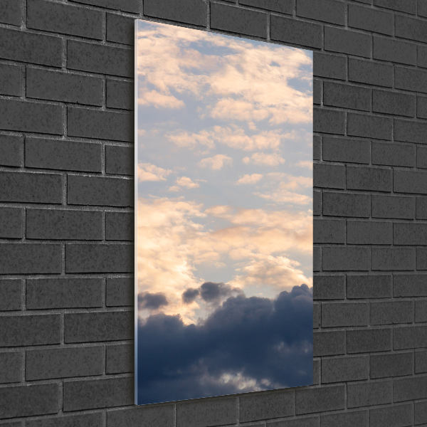 Bild aus glas vertikales Wolken am Himmel