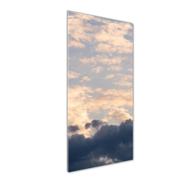 Bild aus glas vertikales Wolken am Himmel