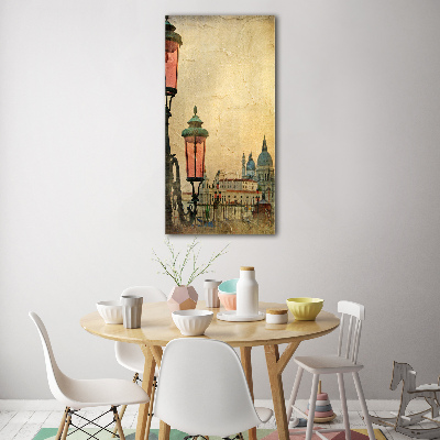 Glasbild vertikales Venedig, Italien