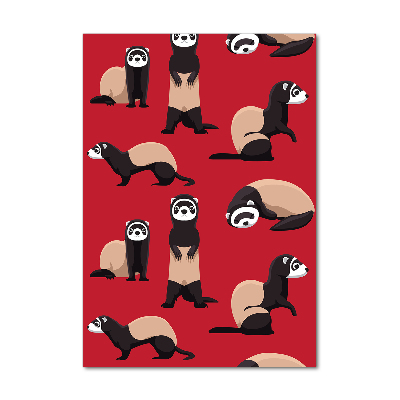 Bild aus glas vertikales Frettchen