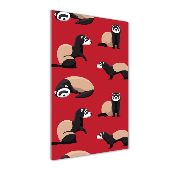 Bild aus glas vertikales Frettchen