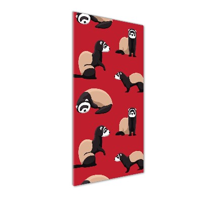 Bild aus glas vertikales Frettchen