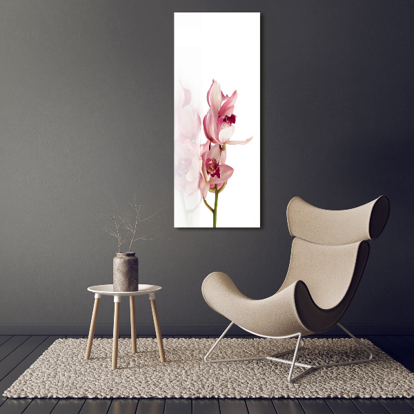 Foto auf glas vertikales Rosa Orchidee