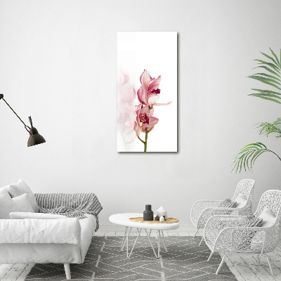 Foto auf glas vertikales Rosa Orchidee