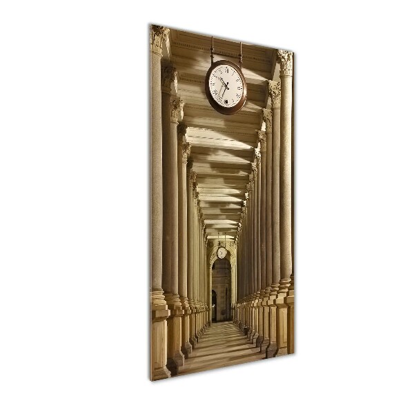 Glasbild vertikales Marktkolonnade