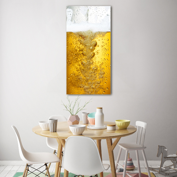 Bild aus glas vertikales Bier