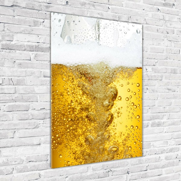 Bild aus glas vertikales Bier