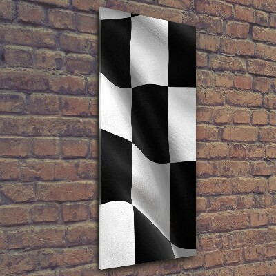 Bild aus glas vertikales Zielflagge