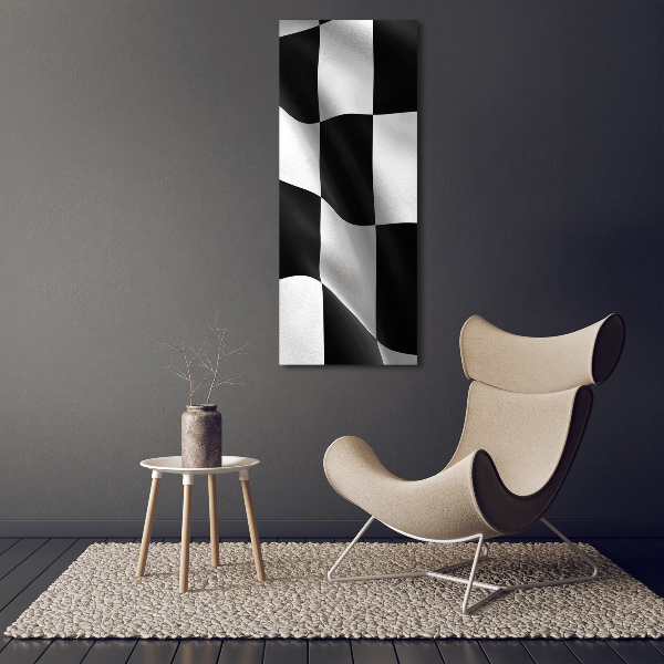 Bild aus glas vertikales Zielflagge