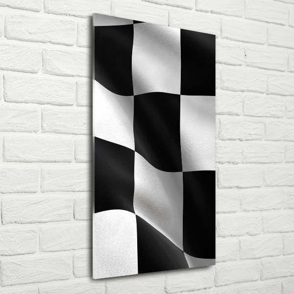 Bild aus glas vertikales Zielflagge